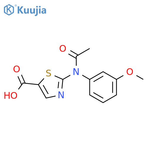 2-N-(3-methoxyphenyl)acetamido-1,3-thiazole-5-carboxylic acid structure