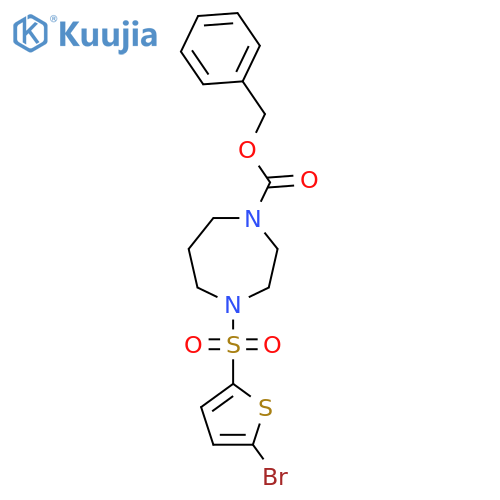 benzyl 4-(5-bromothiophen-2-yl)sulfonyl-1,4-diazepane-1-carboxylate structure