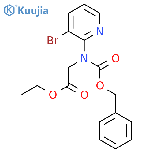 ethyl 2-{(benzyloxy)carbonyl(3-bromopyridin-2-yl)amino}acetate structure