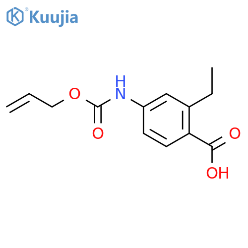 2-Ethyl-4-{[(prop-2-en-1-yloxy)carbonyl]amino}benzoic acid structure
