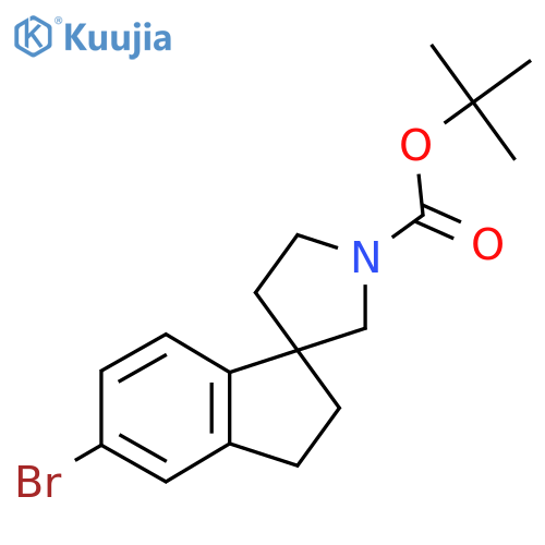 tert-butyl 5-bromo-2,3-dihydrospiroindene-1,3'-pyrrolidine-1'-carboxylate structure