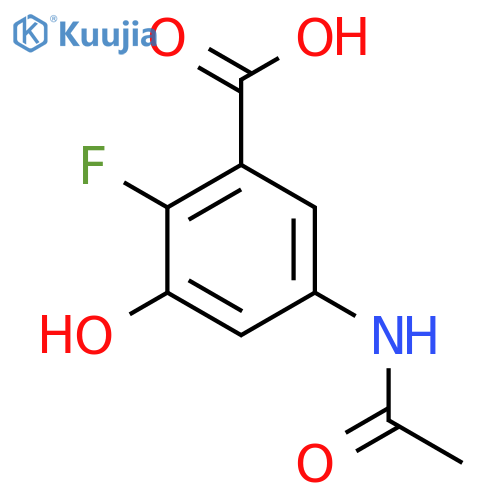 5-Acetamido-2-fluoro-3-hydroxybenzoic acid structure