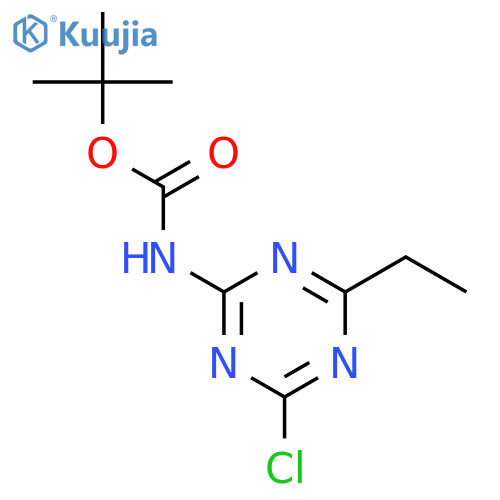 tert-butyl N-(4-chloro-6-ethyl-1,3,5-triazin-2-yl)carbamate structure