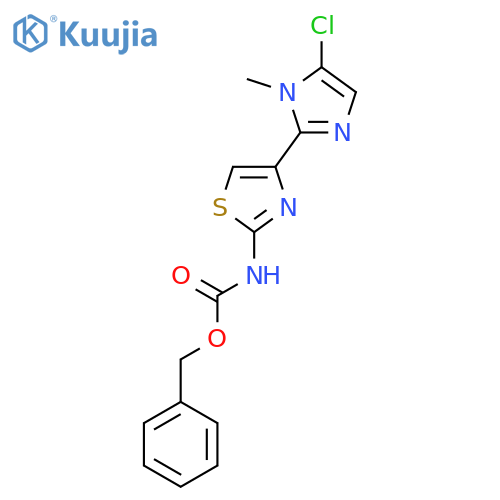 benzyl N-4-(5-chloro-1-methyl-1H-imidazol-2-yl)-1,3-thiazol-2-ylcarbamate structure