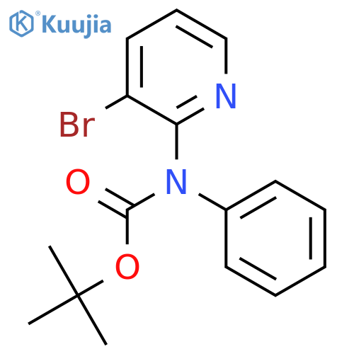 tert-butyl N-(3-bromopyridin-2-yl)-N-phenylcarbamate structure