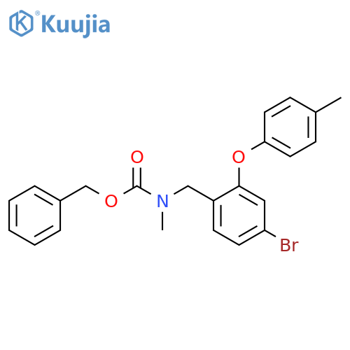 benzyl N-{4-bromo-2-(4-methylphenoxy)phenylmethyl}-N-methylcarbamate structure