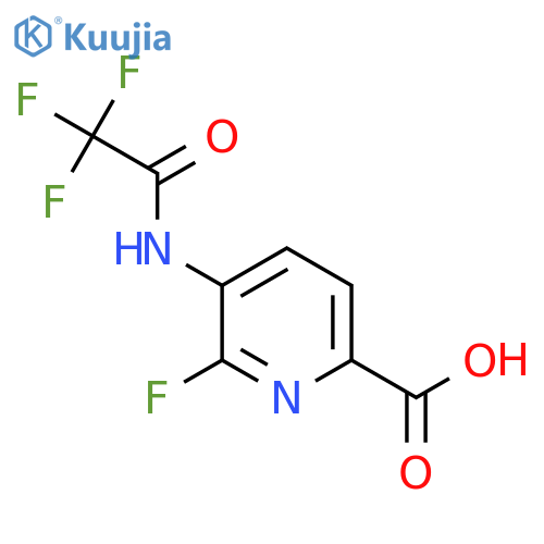 6-Fluoro-5-(2,2,2-trifluoroacetamido)pyridine-2-carboxylic acid structure