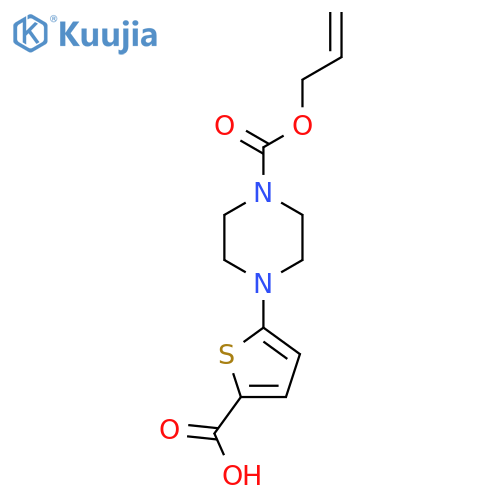 5-{4-(prop-2-en-1-yloxy)carbonylpiperazin-1-yl}thiophene-2-carboxylic acid structure