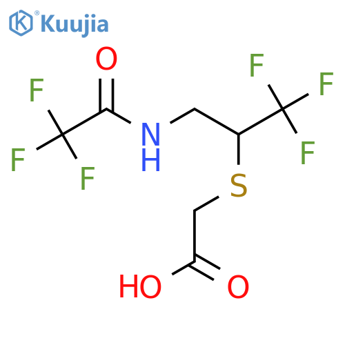 2-{1,1,1-trifluoro-3-(2,2,2-trifluoroacetamido)propan-2-ylsulfanyl}acetic acid structure