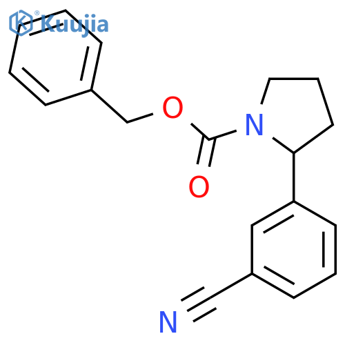 Benzyl 2-(3-cyanophenyl)pyrrolidine-1-carboxylate structure