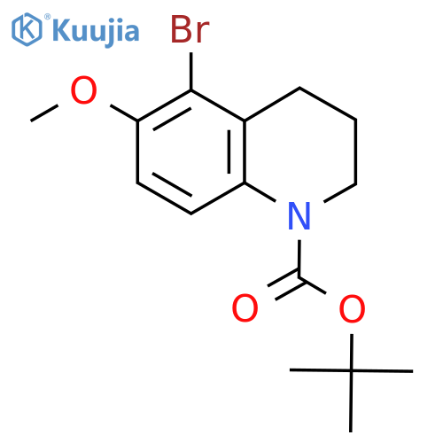 Tert-butyl 5-bromo-6-methoxy-1,2,3,4-tetrahydroquinoline-1-carboxylate structure