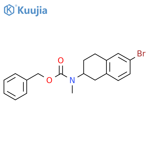 benzyl N-(6-bromo-1,2,3,4-tetrahydronaphthalen-2-yl)-N-methylcarbamate structure