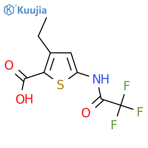 3-Ethyl-5-(2,2,2-trifluoroacetamido)thiophene-2-carboxylic acid structure
