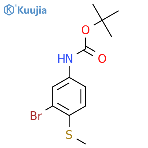 tert-butyl N-3-bromo-4-(methylsulfanyl)phenylcarbamate structure
