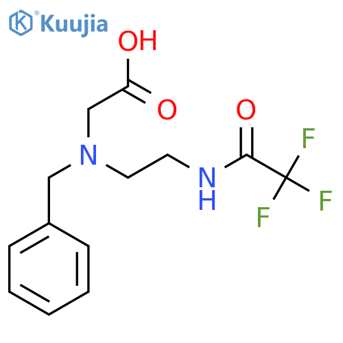 2-{Benzyl[2-(trifluoroacetamido)ethyl]amino}acetic acid structure