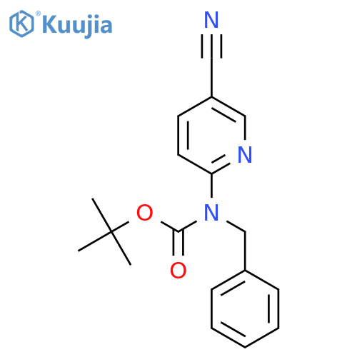 tert-butyl N-benzyl-N-(5-cyanopyridin-2-yl)carbamate structure