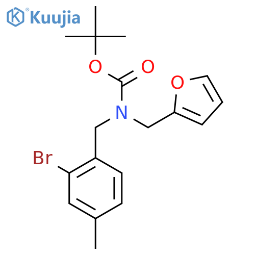 tert-butyl N-(2-bromo-4-methylphenyl)methyl-N-(furan-2-yl)methylcarbamate structure