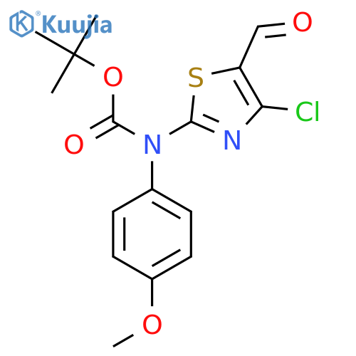 tert-butyl N-(4-chloro-5-formyl-1,3-thiazol-2-yl)-N-(4-methoxyphenyl)carbamate structure
