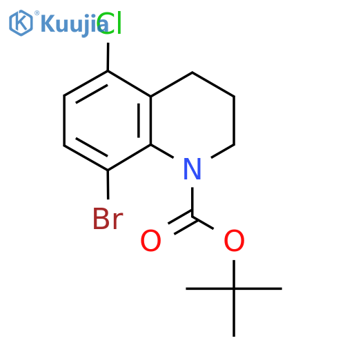 Tert-butyl 8-bromo-5-chloro-1,2,3,4-tetrahydroquinoline-1-carboxylate structure
