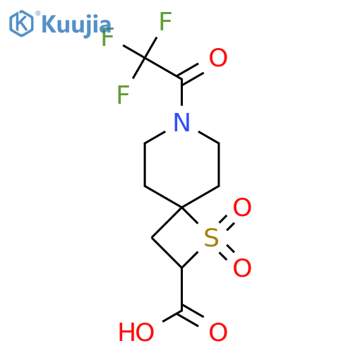 1,1-dioxo-7-(2,2,2-trifluoroacetyl)-1lambda6-thia-7-azaspiro3.5nonane-2-carboxylic acid structure