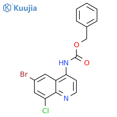benzyl N-(6-bromo-8-chloroquinolin-4-yl)carbamate structure