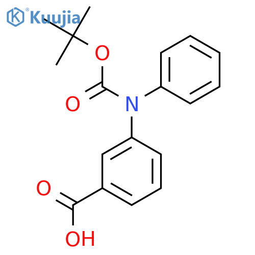 3-{(tert-butoxy)carbonyl(phenyl)amino}benzoic acid structure