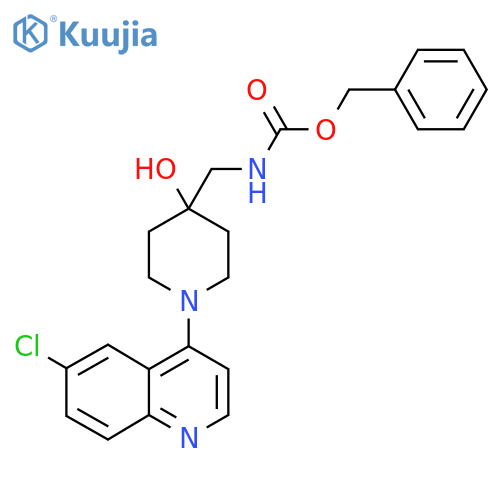 benzyl N-{1-(6-chloroquinolin-4-yl)-4-hydroxypiperidin-4-ylmethyl}carbamate structure