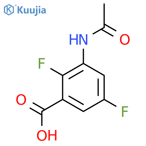 3-Acetamido-2,5-difluorobenzoic acid structure