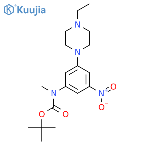 tert-butyl N-3-(4-ethylpiperazin-1-yl)-5-nitrophenyl-N-methylcarbamate structure