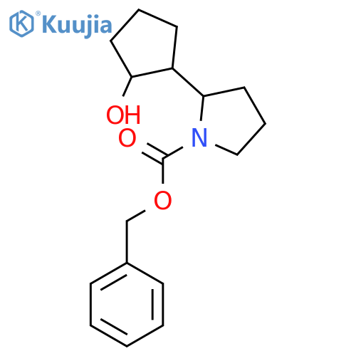 benzyl 2-(2-hydroxycyclopentyl)pyrrolidine-1-carboxylate structure