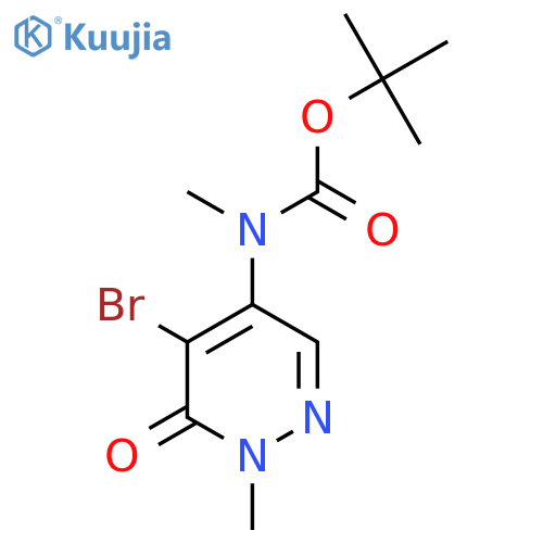 tert-butyl N-(5-bromo-1-methyl-6-oxo-1,6-dihydropyridazin-4-yl)-N-methylcarbamate structure