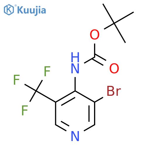 tert-butyl N-3-bromo-5-(trifluoromethyl)pyridin-4-ylcarbamate structure