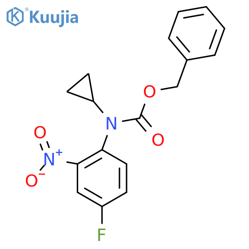 benzyl N-cyclopropyl-N-(4-fluoro-2-nitrophenyl)carbamate structure
