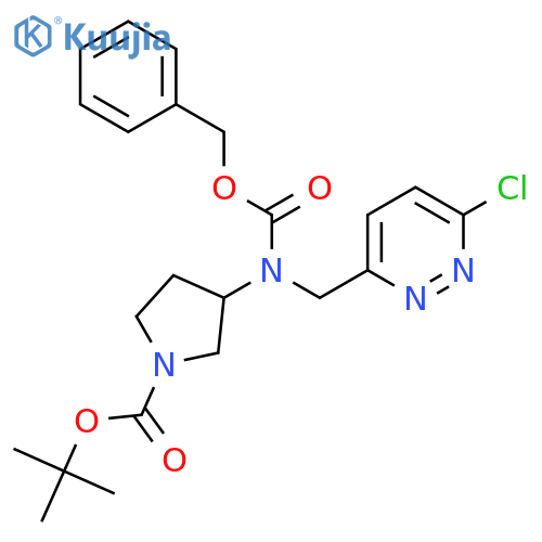 tert-butyl 3-{(benzyloxy)carbonyl(6-chloropyridazin-3-yl)methylamino}pyrrolidine-1-carboxylate structure