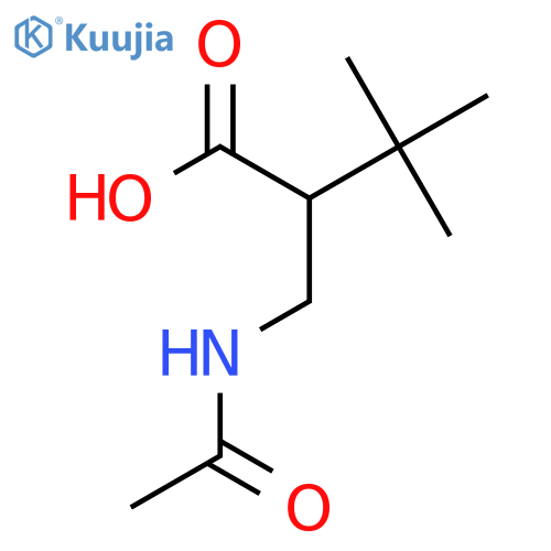 2-(Acetamidomethyl)-3,3-dimethylbutanoic acid structure