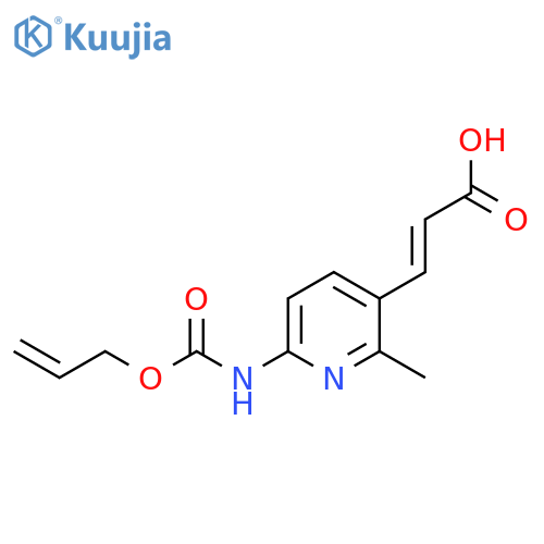 (2E)-3-(2-methyl-6-{(prop-2-en-1-yloxy)carbonylamino}pyridin-3-yl)prop-2-enoic acid structure