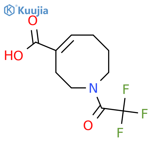 (4E)-1-(2,2,2-trifluoroacetyl)-1,2,3,6,7,8-hexahydroazocine-4-carboxylic acid structure