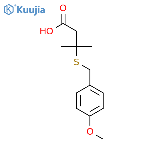 3-(4-METHOXY-BENZYLSULFANYL)-3-METHYL-BUTYRIC ACID structure