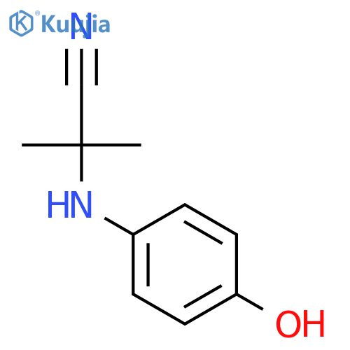 Propanenitrile,2-[(4-hydroxyphenyl)amino]-2-methyl- structure
