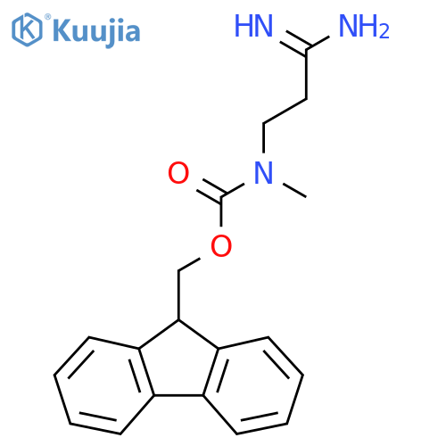 (9H-fluoren-9-yl)methyl N-(2-carbamimidoylethyl)-N-methylcarbamate structure