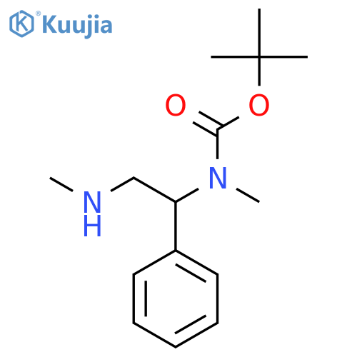 tert-butyl N-methyl-N-2-(methylamino)-1-phenylethylcarbamate structure