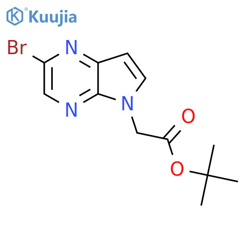 tert-butyl 2-{2-bromo-5H-pyrrolo[2,3-b]pyrazin-5-yl}acetate structure