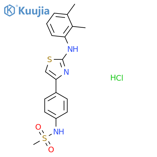 N-(4-{2-(2,3-dimethylphenyl)amino-1,3-thiazol-4-yl}phenyl)methanesulfonamide hydrochloride structure