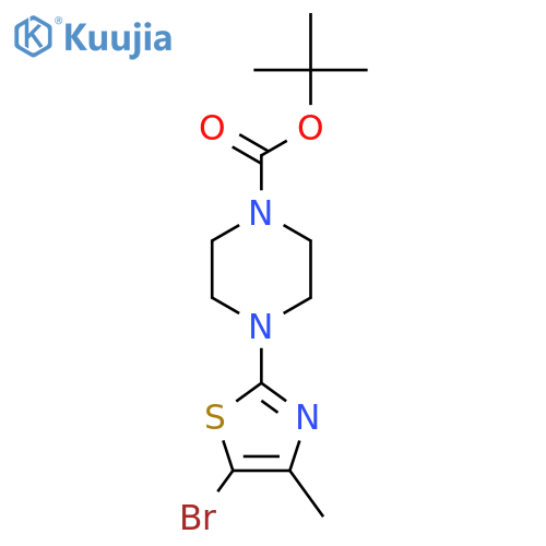 Tert-butyl 4-(5-bromo-4-methyl-1,3-thiazol-2-yl)piperazine-1-carboxylate structure