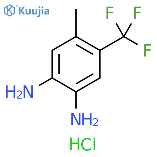 1,2-Benzenediamine, 4-methyl-5-(trifluoromethyl)-, hydrochloride (1:2) structure
