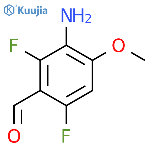 3-Amino-2,6-difluoro-4-methoxybenzaldehyde structure