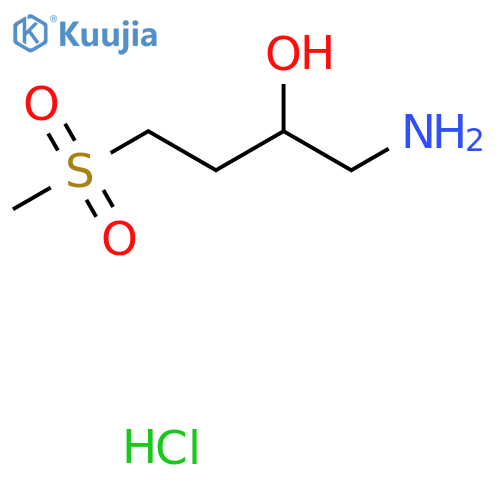 1-Amino-4-methanesulfonylbutan-2-ol hydrochloride structure
