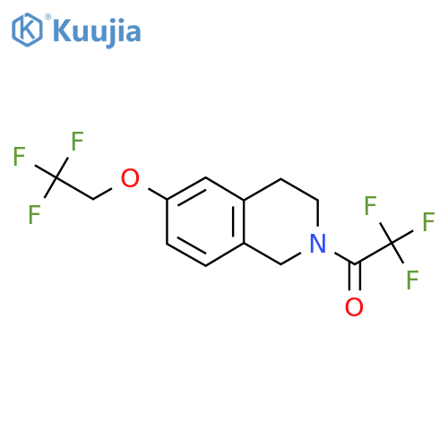 2,2,2-trifluoro-1-6-(2,2,2-trifluoroethoxy)-1,2,3,4-tetrahydroisoquinolin-2-ylethan-1-one structure