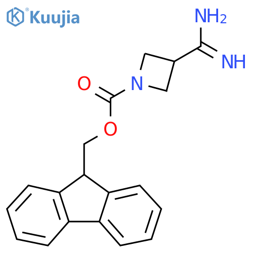 (9H-fluoren-9-yl)methyl 3-carbamimidoylazetidine-1-carboxylate structure