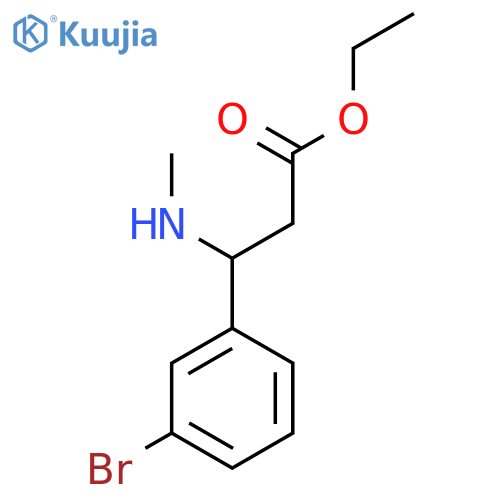 Ethyl 3-(3-bromophenyl)-3-(methylamino)propanoate structure